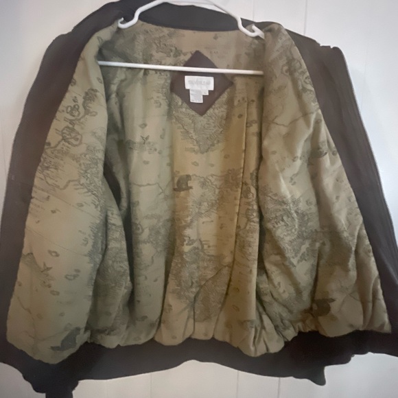 Silver Leaf Brown Leather Jacket - Picture 3 of 7